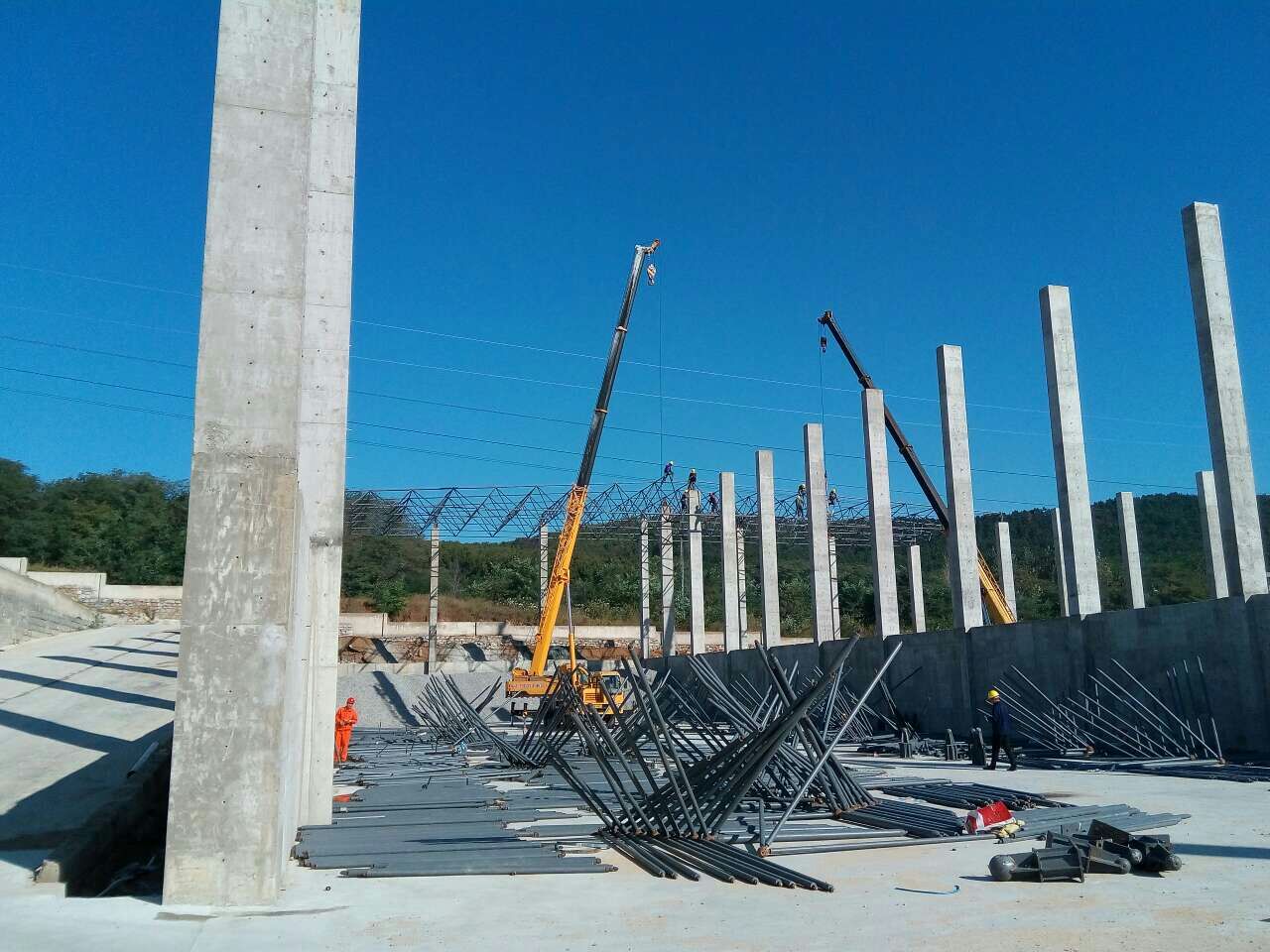 哈密威海搅拌站网架